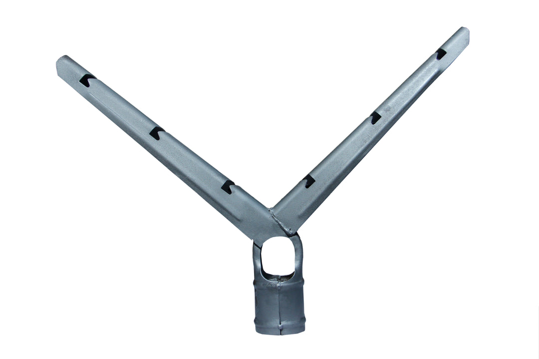 Barbed Wire Arm - 2-3/8" Double (V Shaped) Galv.